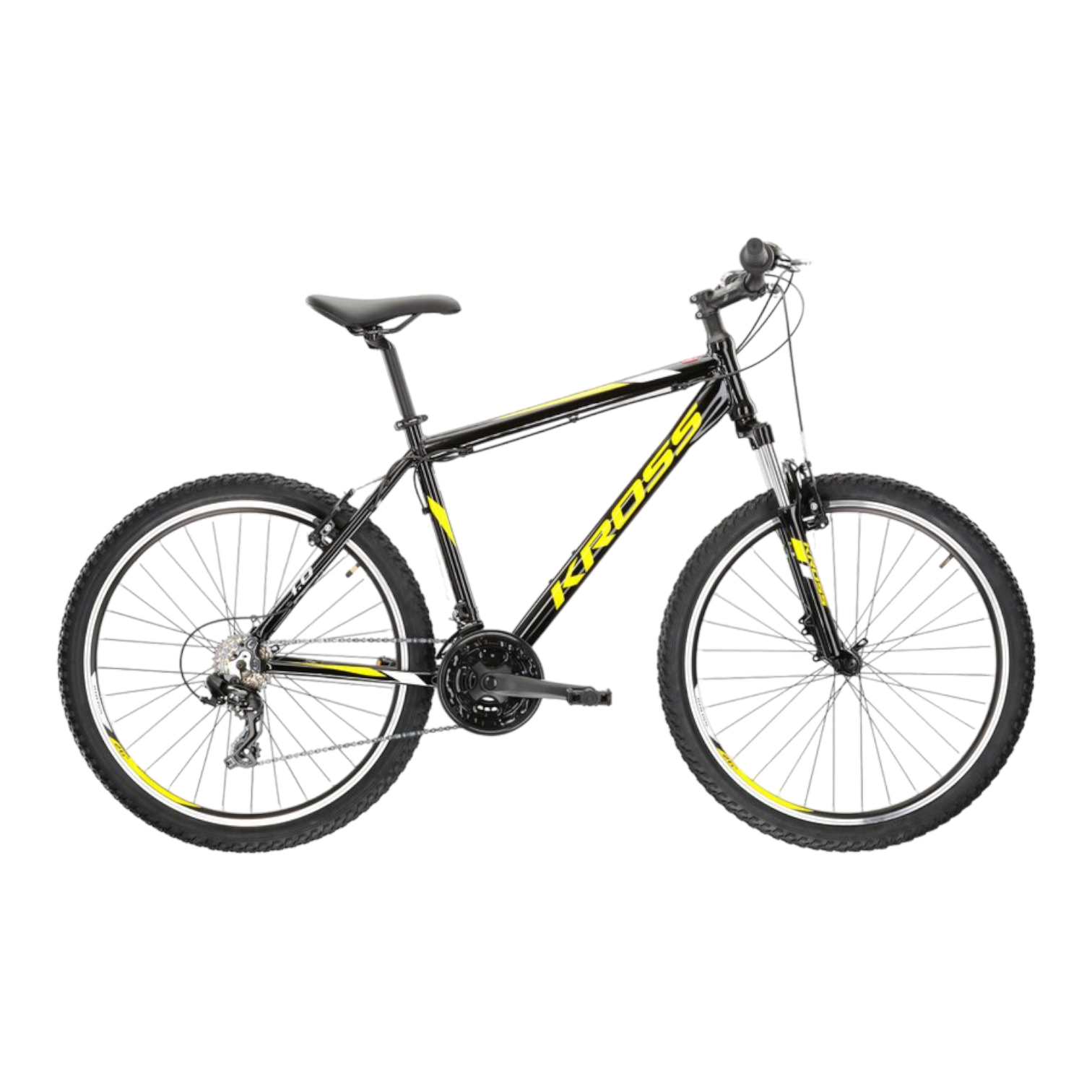 Bicicleta MTB Kross Hexagon 1.0 Negro Amarillo