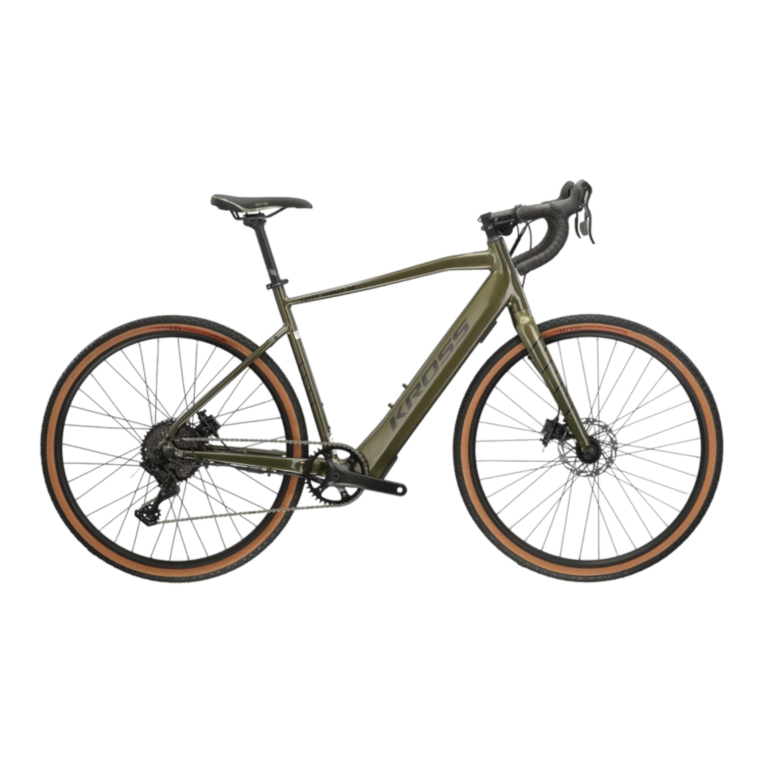 Bicicleta Gravel Kross Esker Hybrid 2.0 MS Electrica Khaki