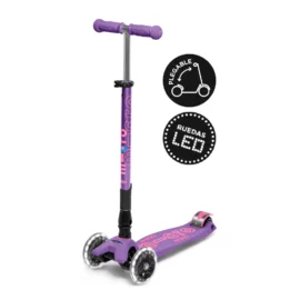 Micro Maxi Deluxe Plegable LED Morado - vista principal