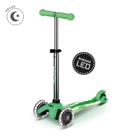 Scooter Infantil Micro Mini Deluxe Led Brilla De Noche Verde Imagen-4