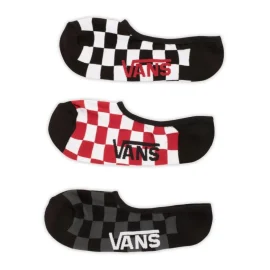 Calcetines Vans Pack X 3 Classic Super No Show Red White Checkboard